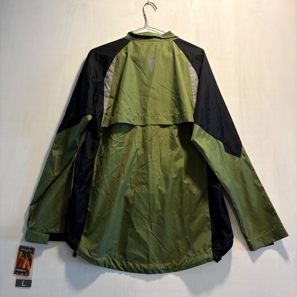 Kerrits Flying Change Jacket Large Green Black Equestrian Riding Windbreaker NEW - Picture 2 of 16